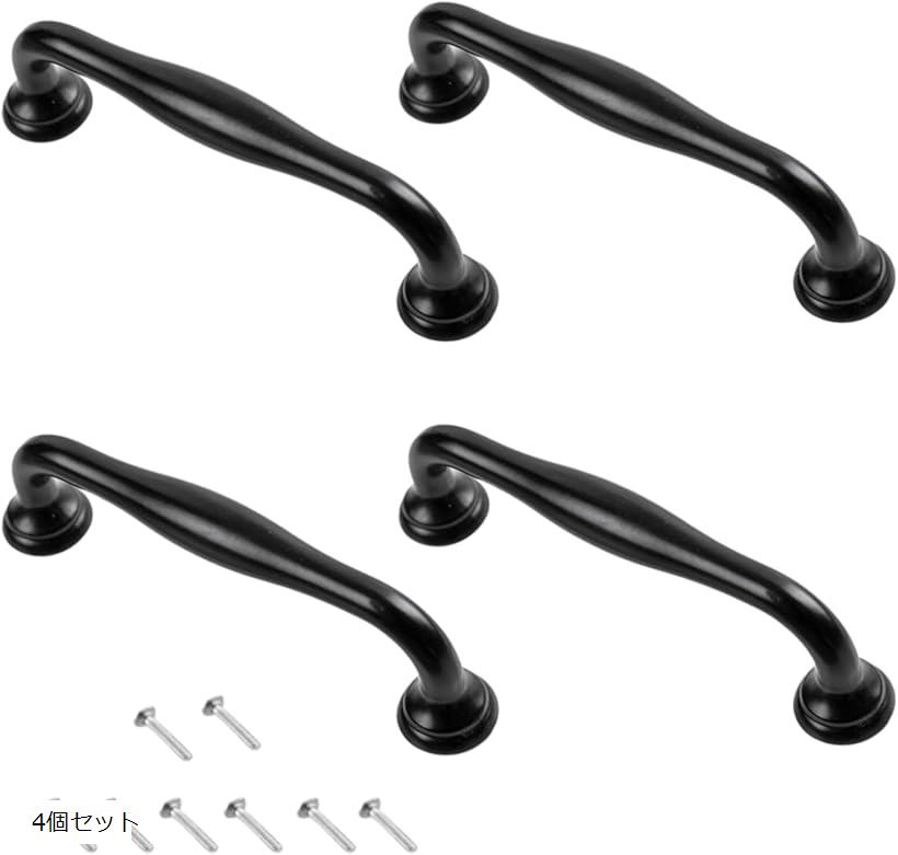 【楽天ランキング1位入賞】取って 取っ手 ドアノブ ヨーロッパ風ハンドル キャビネット取手 建築金具ツマミ アンティーク 引き出し 戸棚 つまみ(4個セット)