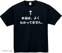本当は、よくわかってません tシャツ XLサイズ おもしろtシャツ(ブラック, XL)