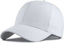 キャップ 大きいサイズ メンズ 帽子 深め 60cm シンプル 無地 男女兼用 (ホワイト)