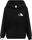 ネコフェイス 猫 パーカー おもしろパーカー 面白い メンズ ネタ XLサイズ(ブラック, XL)