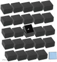 アウプル 指輪 ギフト ボックス 正方形 5x5x3cm 24個セット クリーニングクロス 1枚付き リング アクセサリー ジュエリー 収納 ラッピング 箱 無...