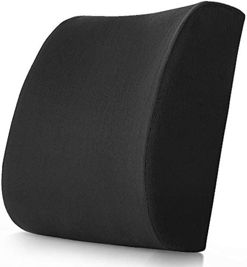 低反発 ランバーサポートクッション 腰の痛みクッション 腰まくら 腰枕 腰の痛み対策 ランバーサポート旅行枕( 黒)