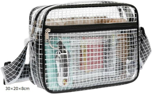 クリーンルーム用バッグ 透明バッグ クリーンバッグ 小型軽量 シンプルタイプ 透明ショルダー(クリア, 30x20x8cm) クリーンルーム用バッグ 透明バッグ クリーンバッグ 小型軽量 シンプルタイプ 透明ショルダー(クリア, 30x20x8cm)