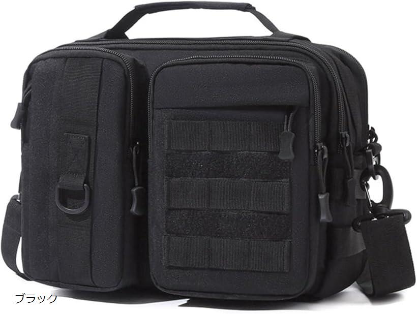 ショルダーバッグ タクティカル ボディバッグ ミリタリー モール対応 防水 軽量(ブラック)(4)