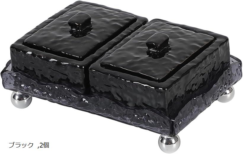 綿棒ケース セラミック 小物 収納 おしゃれ 卓上 水波模様 楊枝 コットン 化粧品 容器 シンプル モダン..