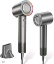 ドライヤー 大風量/速乾/静音/軽量 ヘアードライヤー ブラシレスモーター技術 静電気防止 高速ドライヤー 4段階温度調整(灰色)