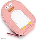 カードケース レディース 子供 大容量 薄型 本革 レザー じゃばら かわいい ペンギン キャラクター カード入れ ミニ財布 小銭入れ(09:ピンク)(4)