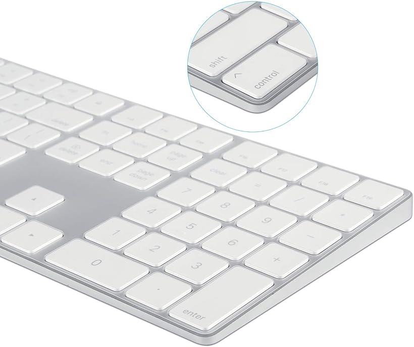 2021年製 Digi-Tatoo MagicMate 極めて薄く キーボードカバー 保護カバー キースキン for Apple Keyboard  テンキー付き MQ052LL A A1843 対応 英語配列US US acaoestrategica.com.br