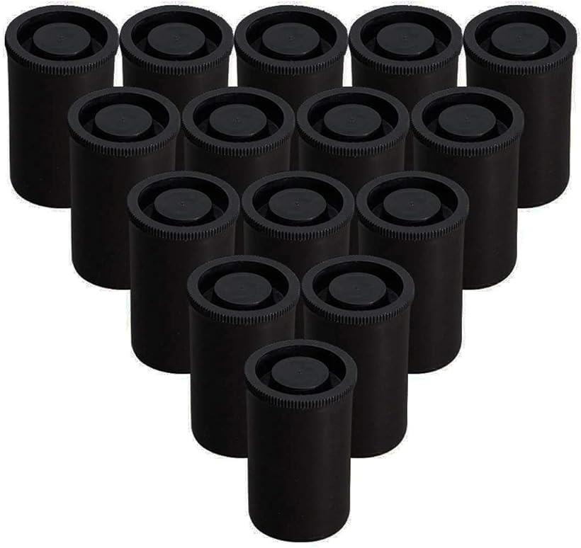 Copeflap フィルムケース 白 黒 透明 プッシュバイアル 20個 小物入れ 密封容器 密閉容器 小物ケース 小分けボトル (黒)