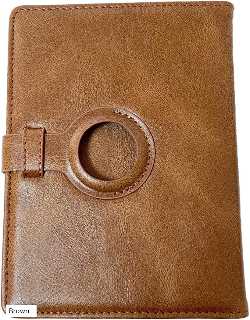 【楽天ランキング1位入賞】スタートサイド パスポートケース トラベル 海外旅行用 パスポートカバー PUレザータイプ エアタグホルダー付き Brown (Bro...