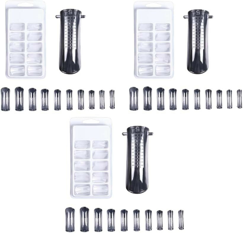 長さだしチップ ケーキングフォーム ジェル テーブル 長さ出しチップ 300枚 ネイル延長 ネイルチップ ..