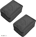 シューズバッグ シューズケース 防臭 防水 ゴルフ 部活 収納 ビジネスシューズ((黒 2個セット))