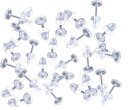 透明ピアス シークレットピアス つけっぱなし キャッチ 樹脂 ファーストピアス 目立たない 金属アレルギー メンズ レディース 大容量 100セット入り(クリア)