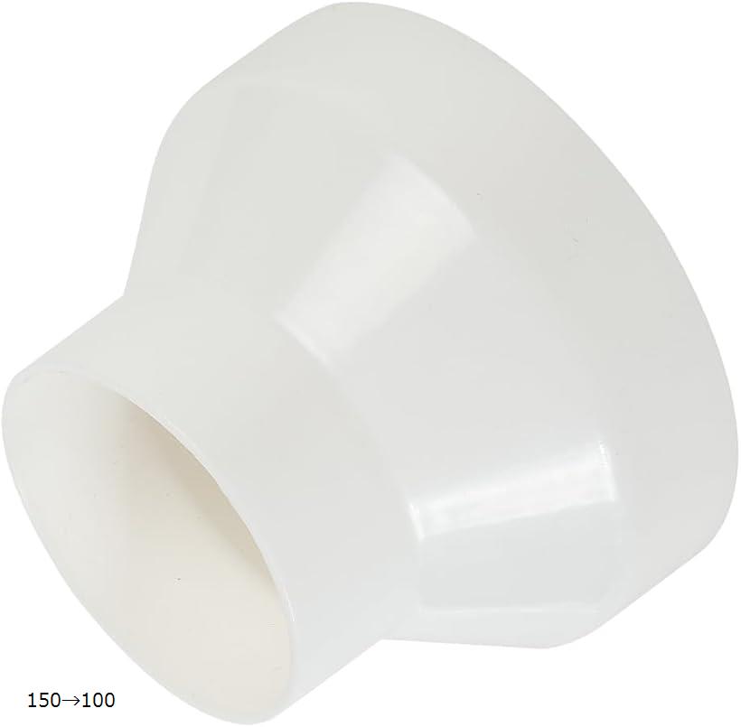 換気パイプ継手 難燃 軽量 ホワイト 異径接続 DIY 配管 アルミフリーダクト(ホワイト, 150＞100)
