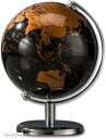 地球儀 アンティーク おしゃれ インテリア 英語表記 回転式 世界地図 模型 デスクトップ装飾 教育用(ブラックゴールド)