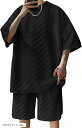 アスペルシオ オシャレ セットアップ 上下 半袖 ハーフパンツ b系 ジャージ カジュアルウェア メンズ トレーニング tシャツ 快適 スポーツ リゾート ミリ...