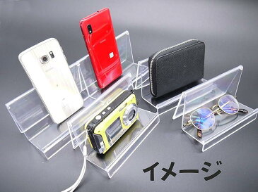 展示用 アクリル クリア ディスプレイスタンド スマホ 14cm幅(10個セット)