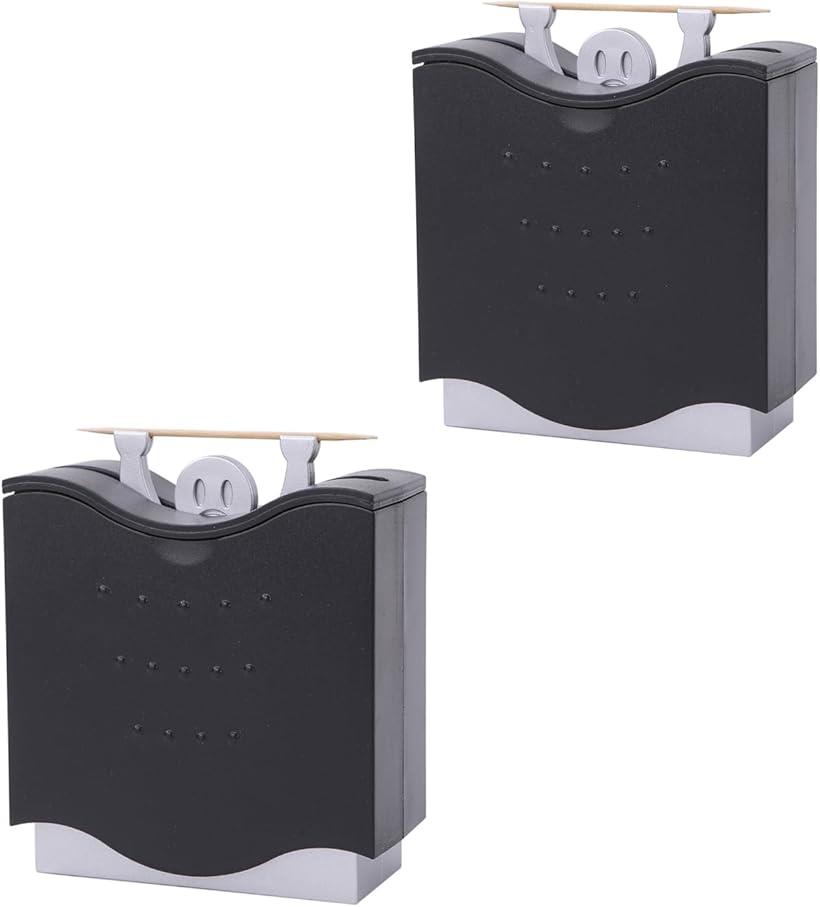 爪楊枝 つまようじ入れ 爪楊枝ケース ワンプッシュ おしゃれ 楽しい 自動 ガジェット ディスペンサー 2個セット 卓上