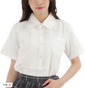 スクールブラウス 制服 エレガント 女子 オルガン プリーツ ポケット付 シャツ e327(半袖, M)