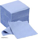 光沢復活 シルバー クロス 貴金属磨き 水色100枚セット 8x8cm 金管楽器 にも対応 枚別OPP袋なし (ブルー)