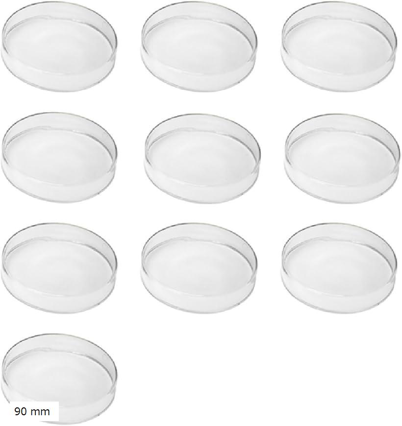 培養用 皿 シャーレ ペトリ皿 90mmx15mm ポリスチレン プラスチック容器 10個 クリア(90 mm)
