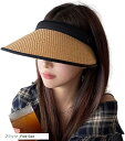 ジーティアモ サンバイザー レディース 紫外線 uv カット つば 長 広 日よけ 日焼け 防止 キャップ 帽子 ハット 通気性 軽量 かわいい おしゃれ シンプル 韓国 ぼうし さんばいざー 観戦 散歩(ブラック, Free Size)