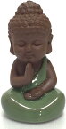 座禅 する 小さな 如来 像 ミニ 愛らしい お釈迦 様 オブジェ かわいい 仏像 陶器製 タイプ6 右手祈り( タイプ6 右手祈り)