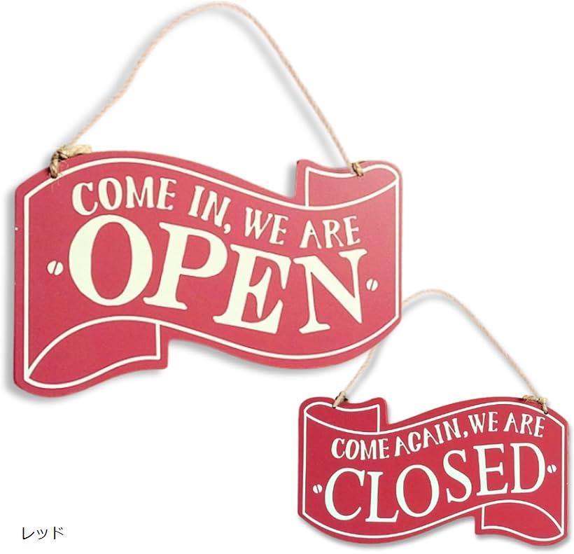 オープン クローズ サイン 看板プレート 営業中 open close...(3)