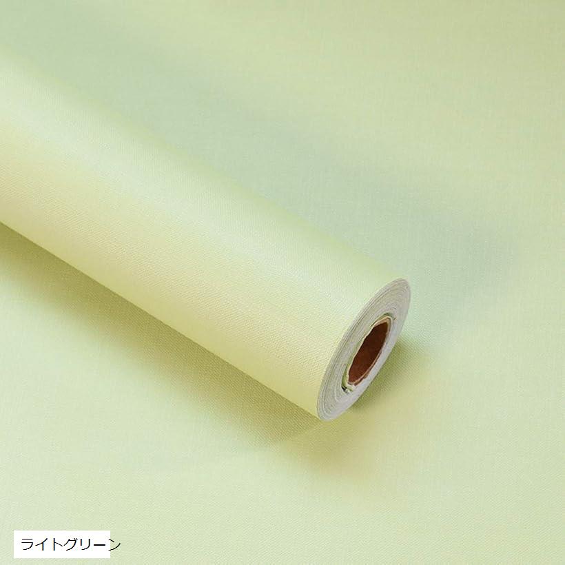 無地 壁紙シール 防水 リメイクシート 幅45cm全長9.7m のり付き つや消し DIY 剥がせる壁紙 マカロン カッティングシート ライトグリーン (ライトグリーン, 45cmx9.7m)