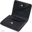 財布 二つ折り レディース 本革 薄型 小さい コンパクト 小銭入れ スキミング防止(ブラック)