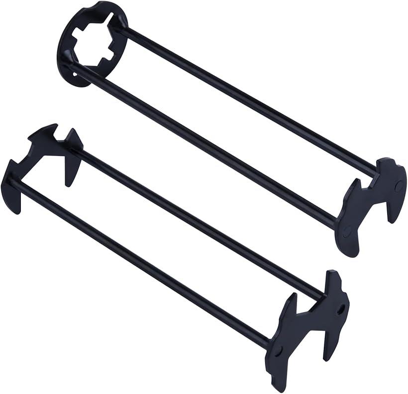 【楽天ランキング1位入賞】互換品 2個入 多機能シンクレンチ 汎用 洗面器用レンチ 水栓スパナ 蛇口ツール ナット締付工具 4つ爪六角レンチ配管 180度回転 レンチポータブルシンク 修理レンチ 水栓レンチ セット(ブラック)のサムネイル