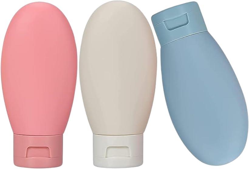 3個セット トラベルボトルトラベルセット シリコン製詰め替え 小分け容器 漏れ防止 軽量 出張用 旅行用