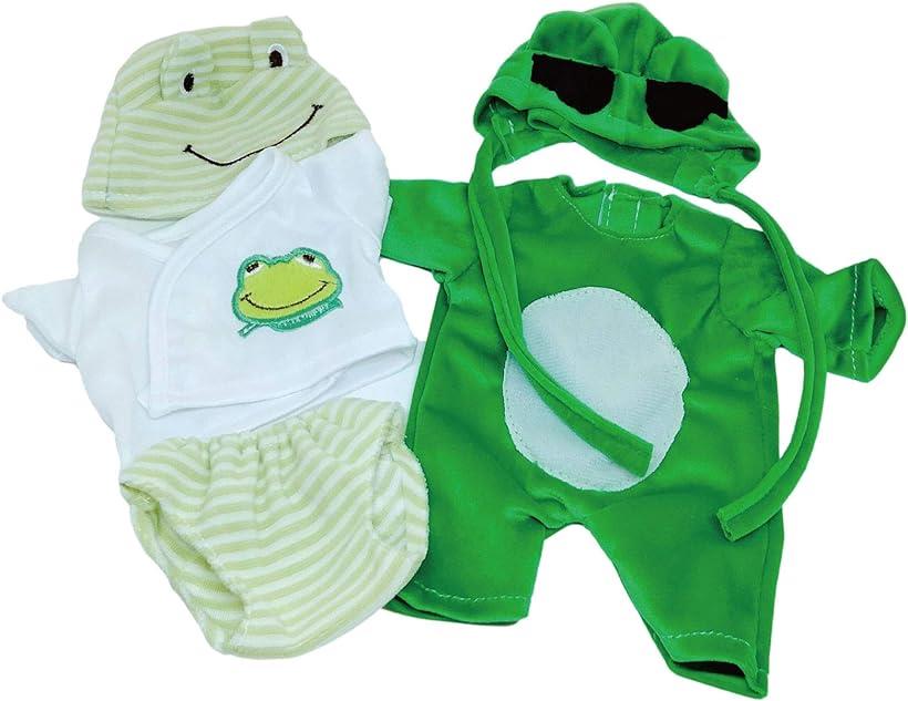 morytrade 人形 赤ちゃん人形 乳児 新生児 おもちゃ 沐浴 にんぎょう リアル 30cm 緑の服セット カエルとくま(緑の服セット（カエルとくま）)