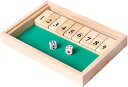 シャット・ザ・ボックス Shut The Box シャットザボックス ゲーム サイコロ パーティ ボード ダイス 数字 木製