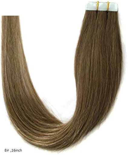 人毛 シールエクステ TAPE hair レミーエクステ カラー ウィッグ エクステンション 10本セット(8#, 16inch) 人毛 シールエクステ TAPE hair レミーエクステ カラー ウィッグ エクステンション 10本セット(8#, 16inch)