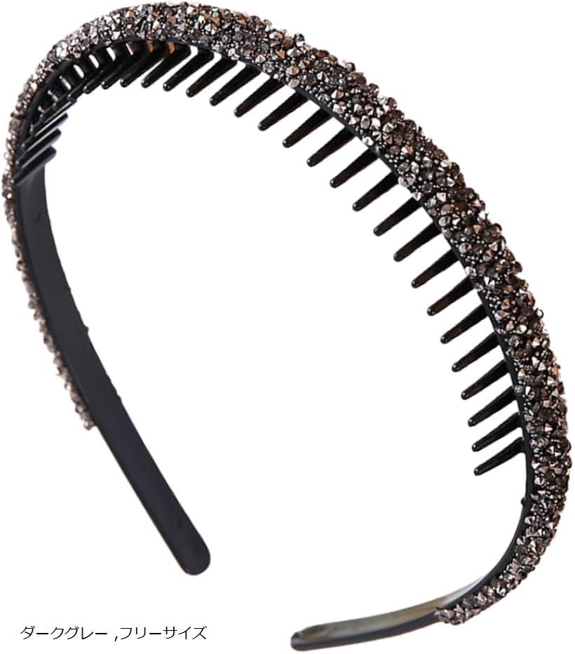カチューシャ ビジュー コーム付き ラインストーン キラキラ ヘッドアクセ ヘア デイリー ヘアアクセサ..