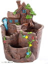 植木鉢 多肉植物ポット 樹脂 ガーデンポット多肉植物 植木鉢の組み合わせ DIY 植物プランター(レンガ色、魔法の家, レンガ色)