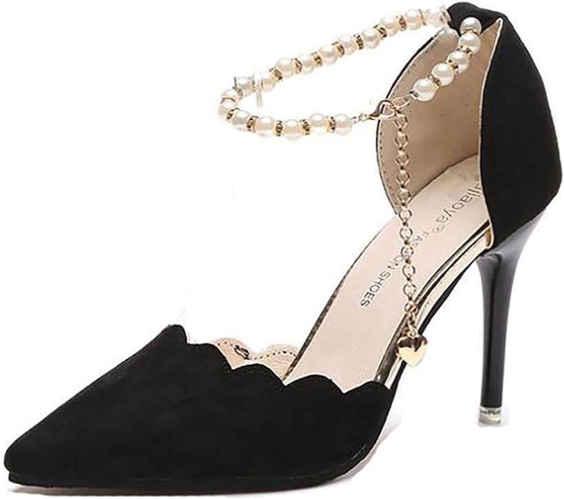 楽天スピード発送　Reapri（リアプリ）ベイブスター パンプス 8cmヒール おしゃれ ベルト付き ピンヒール フォーマル カジュアル 黒 黒色 春 夏 秋 冬 オールシーズン 結婚式 パーティ ブラック 22cm （ブラック, 22.0 cm）