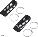 ヒロワールドトレード マフラーガード バイク用 ヒートガード サイレンサーガード カバー 保護(黒2個)
