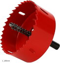 現役大工が推薦 バイメタル ホールソー ホルソー 穴あけ 切削 工具(レッド, 100mm)