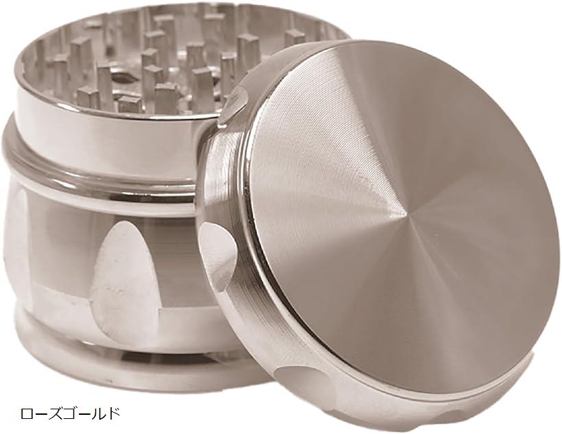 煙草専用 グラインダー タバコ シャグ クラッシャー 手巻きたばこ (ローズゴールド)