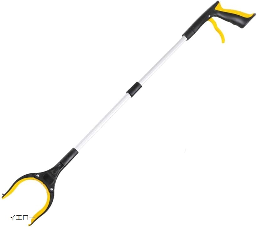 介護用 リーチャー マジックハンド つかみ棒 しゃがまずに取れる 折りたたみ式 軽量 磁石付き 高齢者 妊娠中 入院 快適サポート 便利グッズ 多用途 掃除 小物拾い 強力 おもちゃ 長い 伸縮 ロング (イエロー, 83cm)