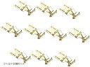 カードクリップ ステンレス 10個入り 値札立て 店舗用 角度調整可能 (ゴールド10個セット)