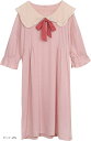 大きいサイズ かわいい ロング丈 ルーム ワンピース 寝巻き ルームウェア XXL(ピンク, 2XL)
