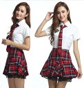【楽天ランキング1位入賞】大きいサイズ XXL アイドル風 制服 コスプレ JK メンズ対応 赤 TOKYO GOODS MARKET(レッドチエック, XXL...