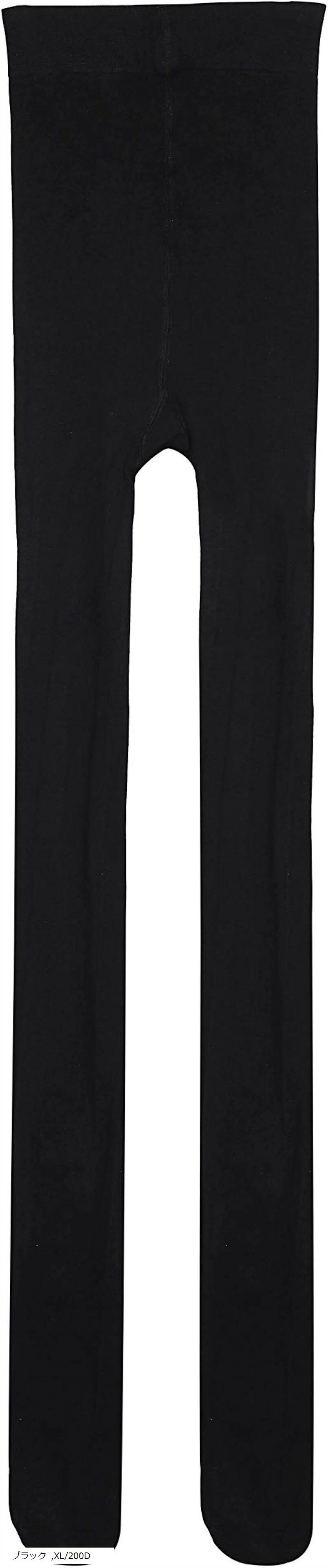 ぴゅありぼん 大きいサイズ 定番 タイツ パンスト コスプレ ロリータ ファッション (ブラック, XL/200D)