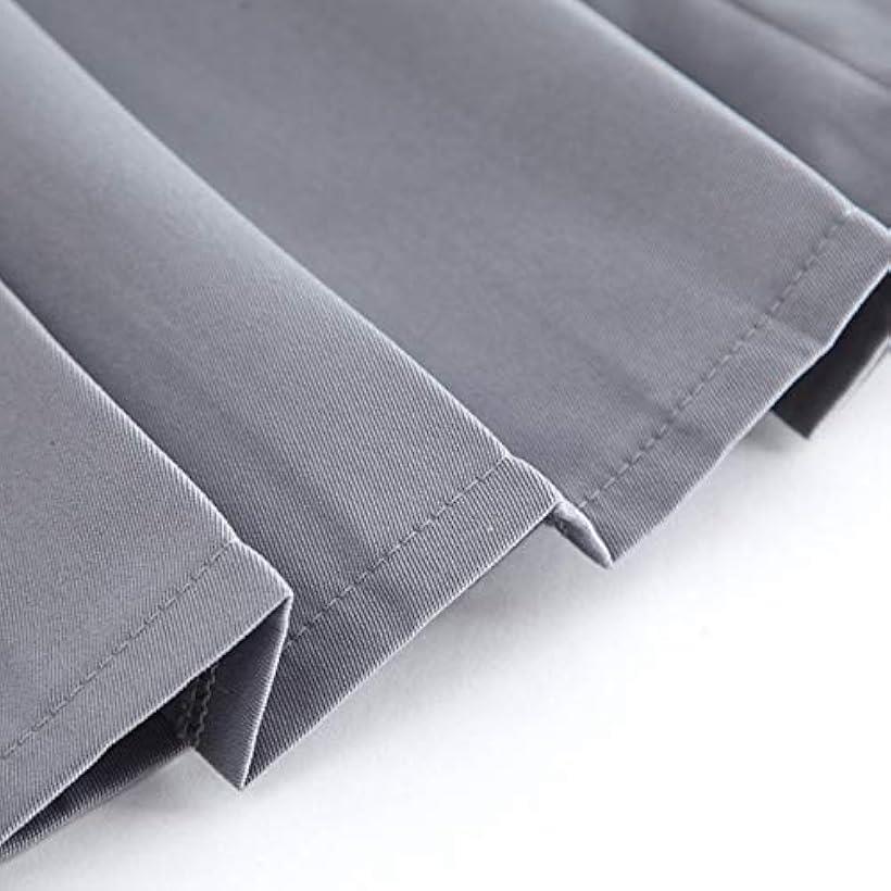 大きいサイズ 4XL ロング丈 制服風 プリーツ スカート ロングスカート(グレー, 4XL)