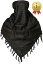 【楽天ランキング1位入賞】アフガンストール アラブストール シュマーグ スカーフ ミリタリー サバゲー装備 Cotton 100% MDM(ブラック, 110x110cm)