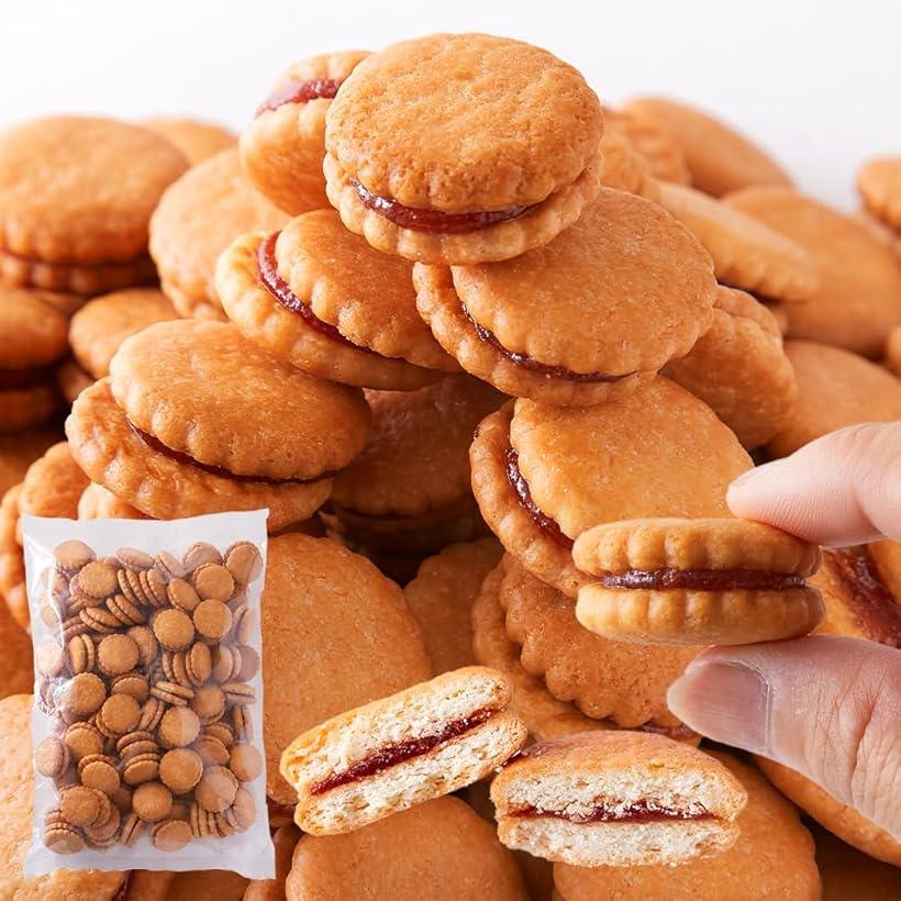 お徳用 りんごジャムサンドクッキー 500g サクサク食感 洋菓子 国産りんごジャム 国内製造 ロングセラー焼菓子 お茶請け おやつ