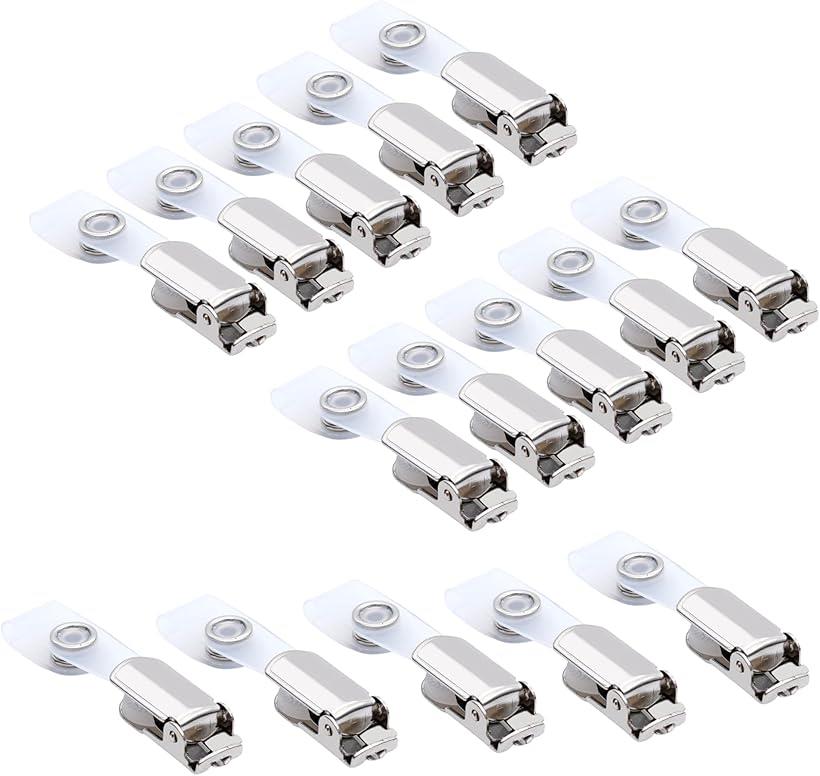 移動ポケット用クリップ 15個セット スカート・ズボンに簡単取り付け 落下防止 強力グリップ (ホワイト..